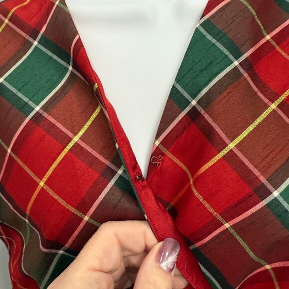 Gymboree Holiday Tartan Plaid Wrap Dress Ruffle Trim Christmas Cozy Chic Size M - Picture 7 of 13
